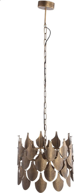 PTMD Linnes Brass Metal Hanging Lamp Scales Round