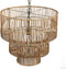 PTMD Linth Natural Reed Hanging Lamp Three Levels Round