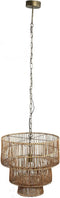 PTMD Linth Natural Reed Hanging Lamp Three Levels Round