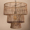 PTMD Linth Natural Reed Hanging Lamp Three Levels Round