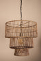 PTMD Linth Natural Reed Hanging Lamp Three Levels Round