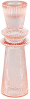 PTMD Linty Ronde Kandelaar - H15,5 x Ø5 cm - Glas - Roze