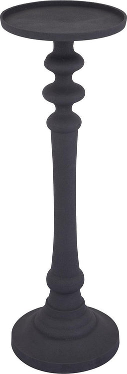 PTMD Lisann Black Casted Alu Candleholder Round L