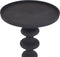 PTMD Lisann Black Casted Alu Candleholder Round L