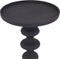 PTMD Lisann Black Casted Alu Candleholder Round S