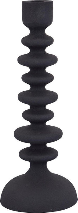 PTMD Lisanne Black Casted Alu Candleholder Circles L