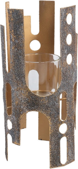 PTMD Lissa Kandelaar - 13 x 13 x 27 cm - Metaal - Goud