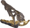 PTMD Lizee Brass Casted Alu Crocodile Head Statue L
