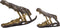 PTMD Lizee Brass Casted Alu Crocodile Head Statue S