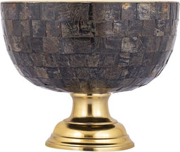 PTMD Loder Gold Horn Shiny Bowl Natural Horn Mosaic Tap