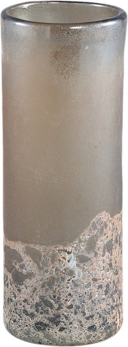 PTMD Loek Vaas - 11 x 11 x 30 cm - Glas - Grijs