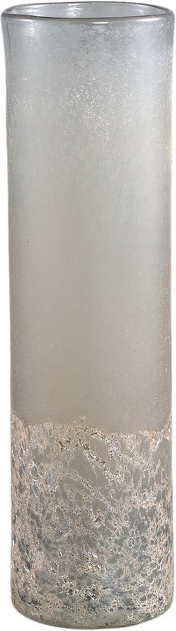 PTMD Loek Vaas - 11 x 11 x 40 cm - Glas - Grijs