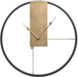 PTMD Lolae Gold Iron Round Wall Clock S