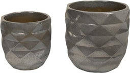 PTMD Lotte Pearl Glazed Ceramic Pot Diamond Struct SV2