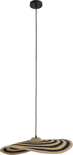 PTMD Loulou Natural Seagrass Wavy Hanging Lamp S