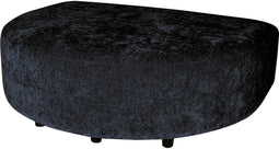 PTMD Lujo sofa anthracite 0504 fiore fabric L C pouf