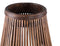 PTMD Lysia Brown Round Bamboo Lantern With Glass L
