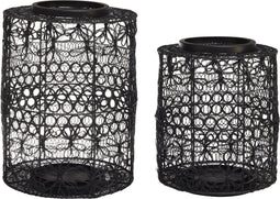 PTMD Maddin Black Iron Lantern Round L