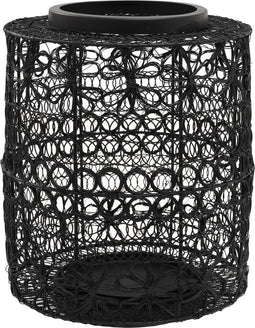 PTMD Maddin Ronde Lantaarn - H30 x Ø23 cm - Ijzer - Zwart