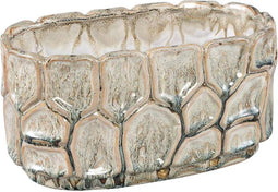 PTMD Madge Cream Ceramic Oval Pot Round Motive L