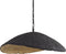 PTMD Majid Black Paper Machee Wave Lamp Gold Inside