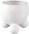 PTMD Malinda Cream Ceramic Pot Round Shaped Round LegL