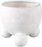 PTMD Malinda Cream Ceramic Pot Round Shaped Round LegXL