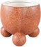 PTMD Malinda Orange Ceramic Pot Round Shape Round LegXL