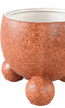 PTMD Malinda Orange Ceramic Pot Round Shape Round LegXL
