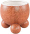 PTMD Malinda Orange Ceramic Pot Round Shaped Round LegL