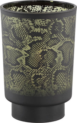 PTMD Mana Ronde Tafellamp LED - H15 x Ø10 cm - Glas - Zwart