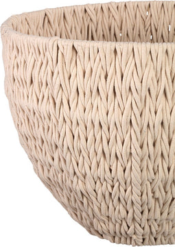 PTMD Manden Elliot - 58x58x45 cm - Linnen - Creme - Set van 2