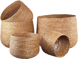 PTMD Manden Korbin - 60x60x52 cm - Zeegras - Bruin - Set van 5