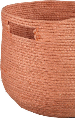 PTMD Manden Mellaine - 34x34x31 cm - Papier - Oranje - Set van 3