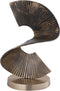 PTMD Manoa Gold Alu Spiral Shaped Statue Ribbed