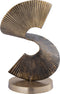 PTMD Manoa Gold Alu Spiral Shaped Statue Ribbed