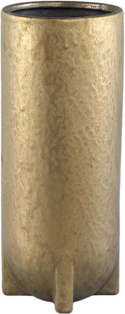PTMD Mardix Ronde Bloempot - H36 x Ø15 cm - Keramiek - Goud