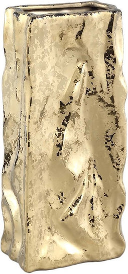 PTMD Marilin Bloempot - 15 x 9 x 35 cm - Keramiek - Goud