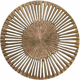 PTMD Marjun Gold Casted Alu Wall Panel Open Round L