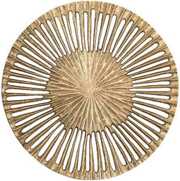 PTMD Marjun Gold Casted Alu Wall Panel Open Round S