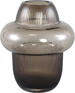 PTMD Marlene Brown Glass Vase Round With Bulb S