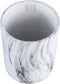 PTMD Marmy White Cement Cilinder Pot Marble Print L