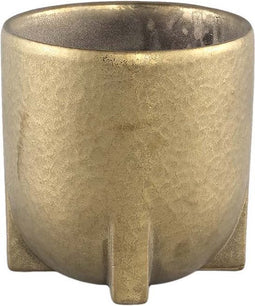 PTMD Marnix Ronde Bloempot - H14,5 x Ø14 cm - Keramiek - Goud