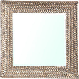 PTMD Marrin Gold Thick Iron Mirror With Scales Pattern