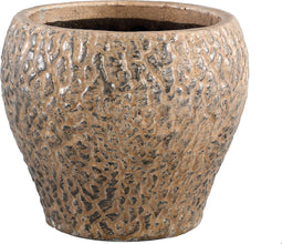 PTMD Mart Ronde Bloempot - H19 x Ø22,5 cm - Keramiek - Bruin