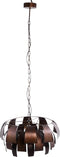 PTMD Marxy Copper Metal Hanging Lamp Layered Round