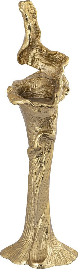 PTMD Mataly Gold Casted Alu Candle Holder L