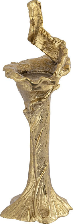 PTMD Mataly Gold Casted Alu Candle Holder S