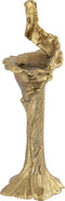 PTMD Mataly Gold Casted Alu Candle Holder S