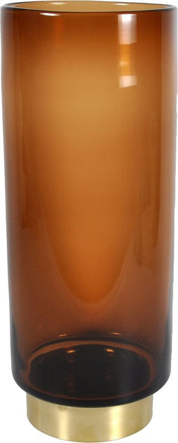 PTMD Maureen Vaas - 18 x 18 x 45 cm - Glas - Bruin